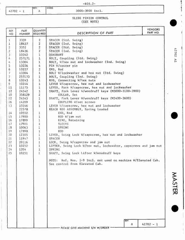 Alternative view of Manitowoc 3900 Crane Parts Manual 39708 2011