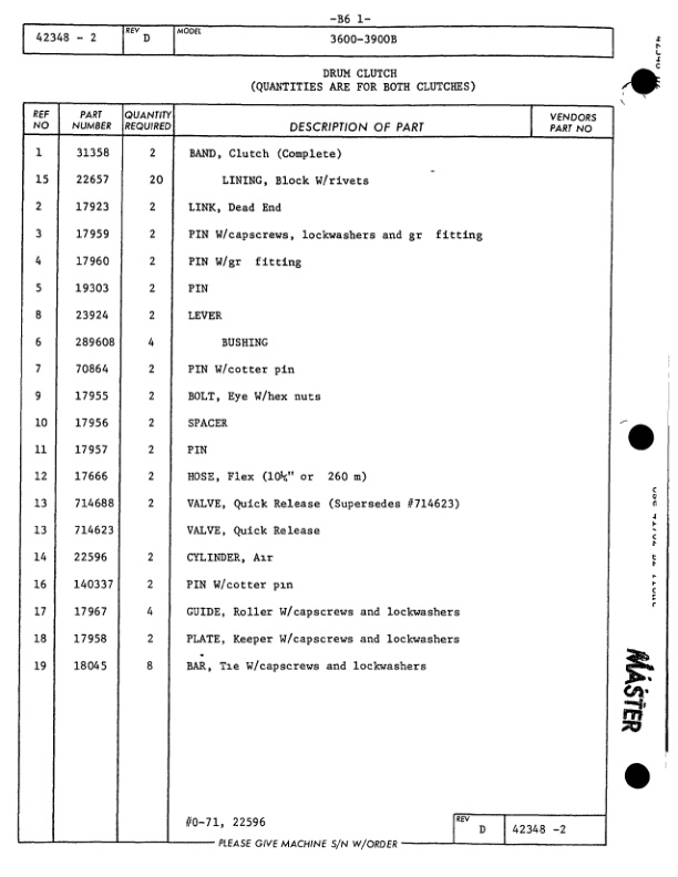 Alternative view of Manitowoc 3900 Crane Parts Manual 39747 2014