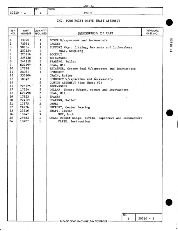 Alternative view of Manitowoc 3900T Crane Parts Manual 399024 2006