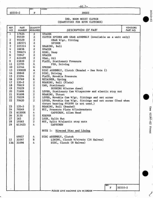 Alternative view of Manitowoc 3900T Crane Parts Manual 399028 2008
