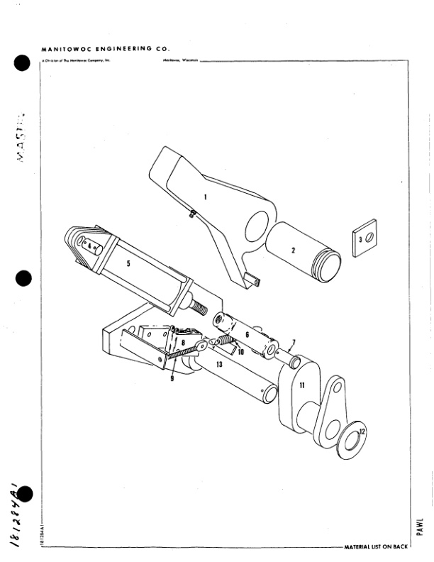 Alternative view of Manitowoc 3900T Crane Parts Manual 399035 2006