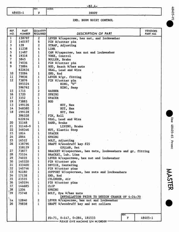 Alternative view of Manitowoc 3900T Crane Parts Manual 39959 2008