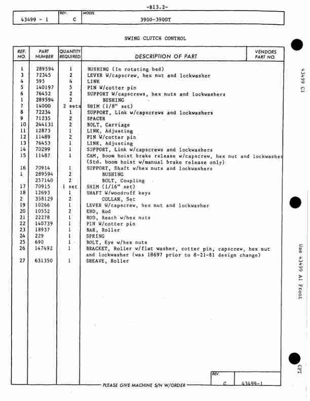 Alternative view of Manitowoc 3900T Crane Parts Manual 39981 2015