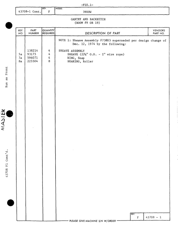 Manitowoc 3900W Crane Parts Manual 395018 2007 3 Manitowoc 3900W Crane Parts Manual 395018 2007 - Image 3