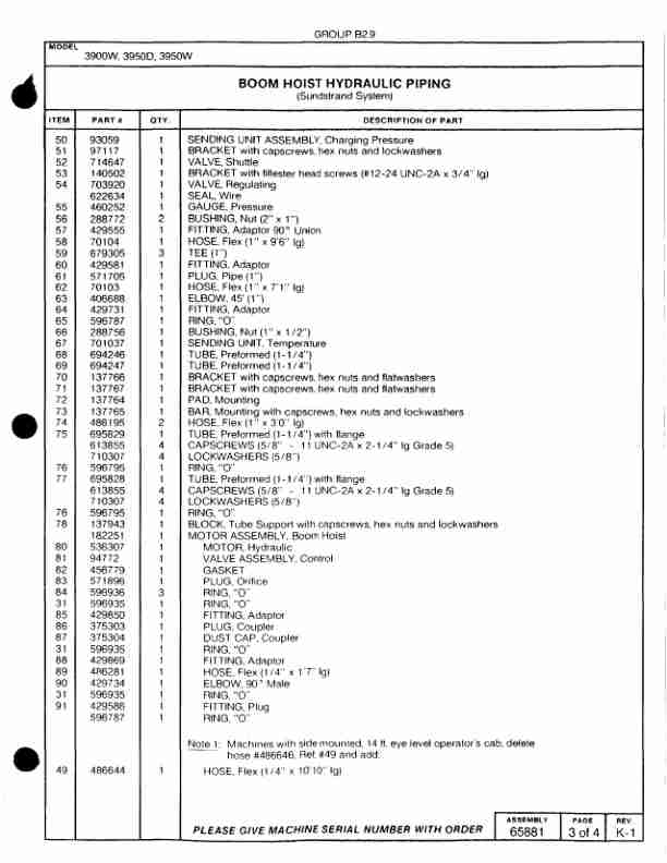 Alternative view of Manitowoc 3950W Crane Parts Manual 396014 2020