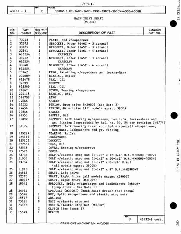 Manitowoc 4000W Crane Parts Manual 40292 2003 2 Manitowoc 4000W Crane Parts Manual 40292 2003-2