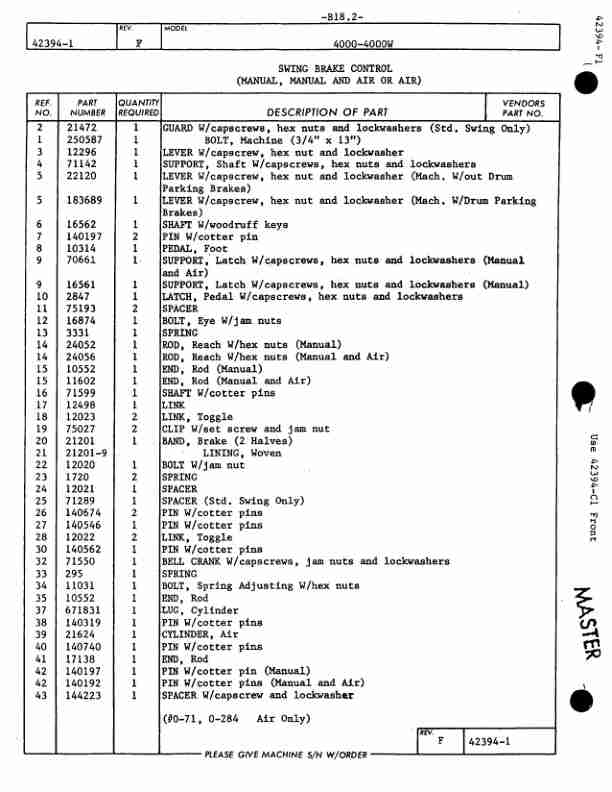 Manitowoc 4000W Crane Parts Manual 40395 2003 2 Manitowoc 4000W Crane Parts Manual 40395 2003-2