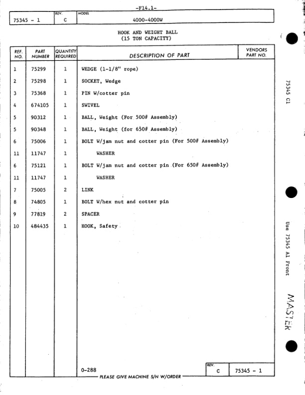 Manitowoc 4000W Crane Parts Manual 40395 2003 3 Manitowoc 4000W Crane Parts Manual 40395 2003-3