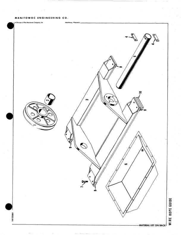 Alternative view of Manitowoc 4000W Crane Parts Manual 40430 2008