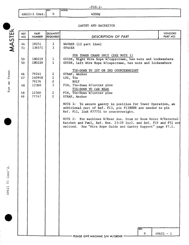 Manitowoc 4000W Crane Parts Manual 40451 2010 3 Manitowoc 4000W Crane Parts Manual 40451 2010 - Image 3