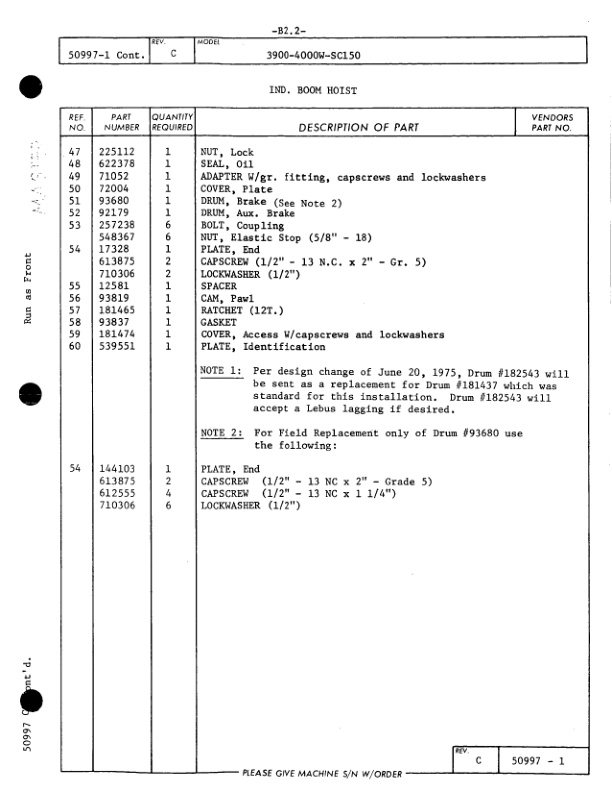 Manitowoc 4000W Crane Parts Manual 40455 2005 2 Manitowoc 4000W Crane Parts Manual 40455 2005-2