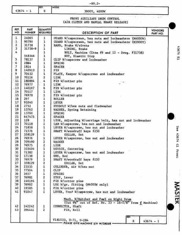 Alternative view of Manitowoc 4000W Crane Parts Manual 40474 2014