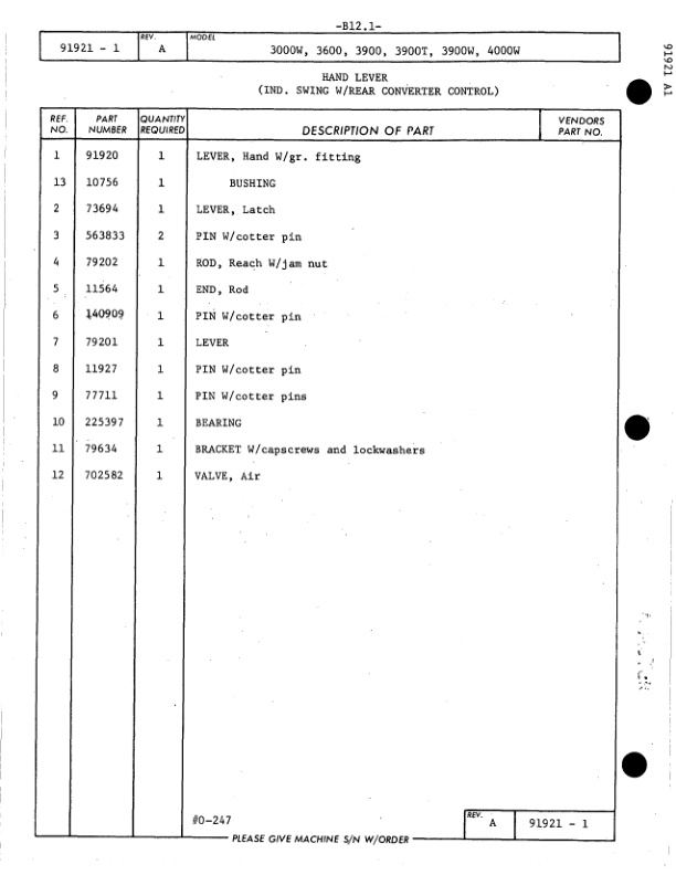 Alternative view of Manitowoc 4000W Crane Parts Manual 40478 2009