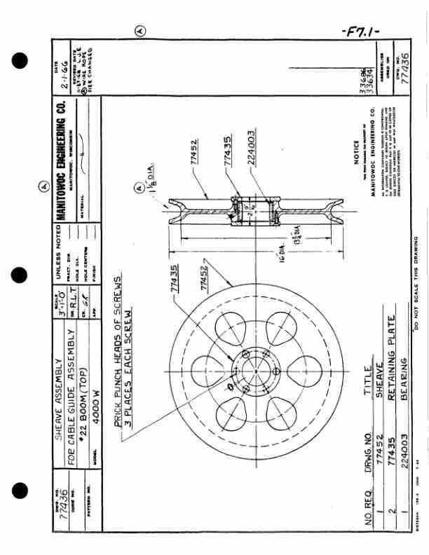 Manitowoc 4000W Crane Parts Manual 40487 2005 3 Manitowoc 4000W Crane Parts Manual 40487 2005-3