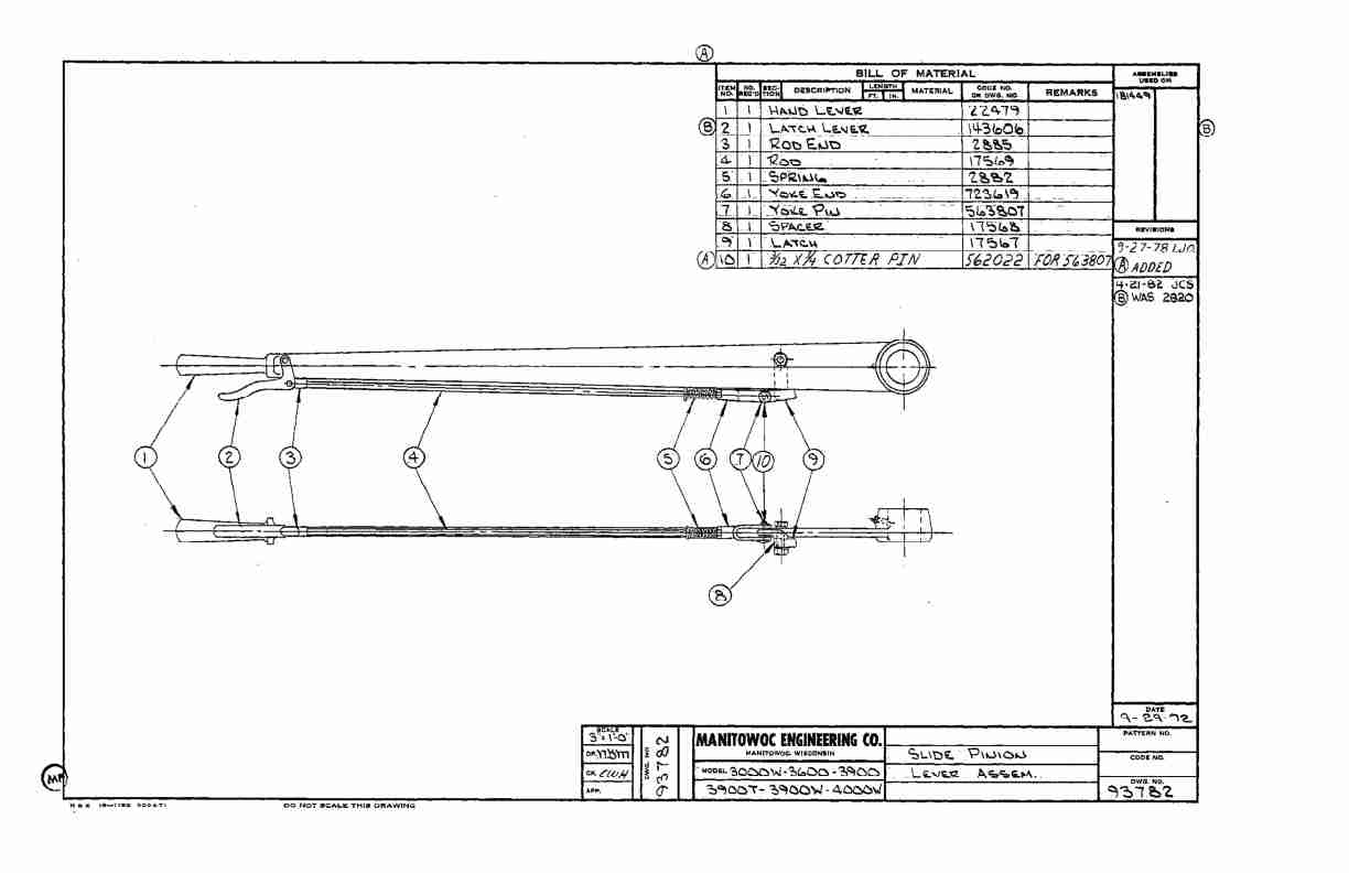 Alternative view of Manitowoc 4000W Crane Parts Manual 40549 2007