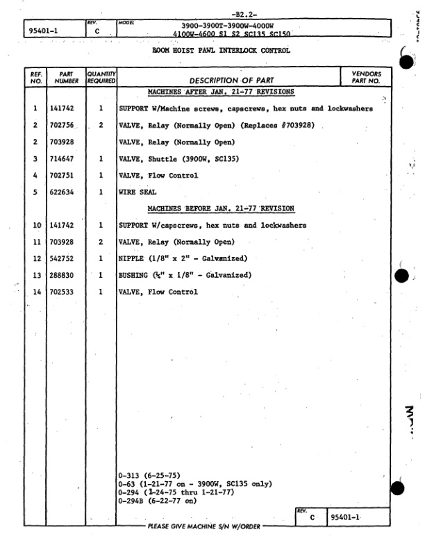 Manitowoc 4000W Crane Parts Manual 40695 2004-2