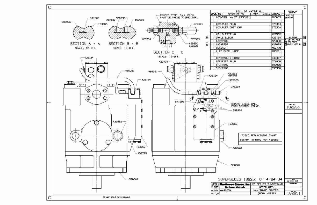 Alternative view of Manitowoc 4100 Crane Parts Manual 41577 2019