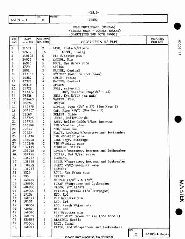 Alternative view of Manitowoc 4100W Crane Parts Manual 41242 2017