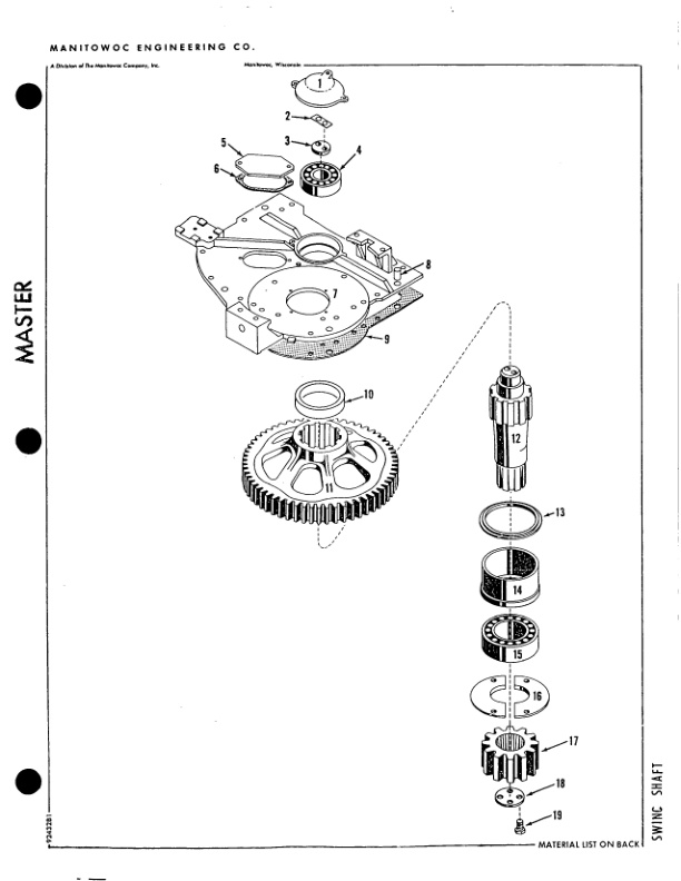Alternative view of Manitowoc 4100W Crane Parts Manual 41309 2018