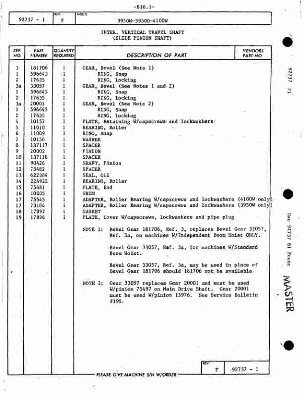 Alternative view of Manitowoc 4100W Crane Parts Manual 41387 2017