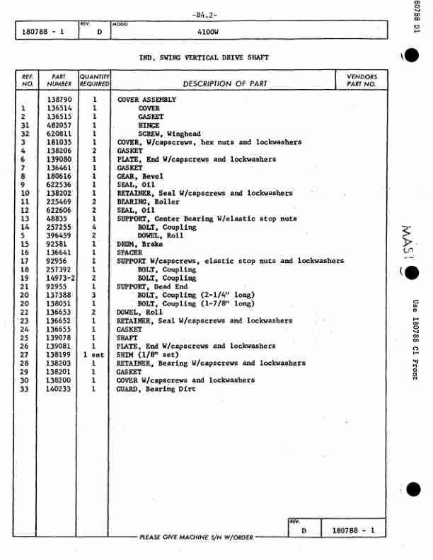 Alternative view of Manitowoc 4100W Crane Parts Manual 41612 2010
