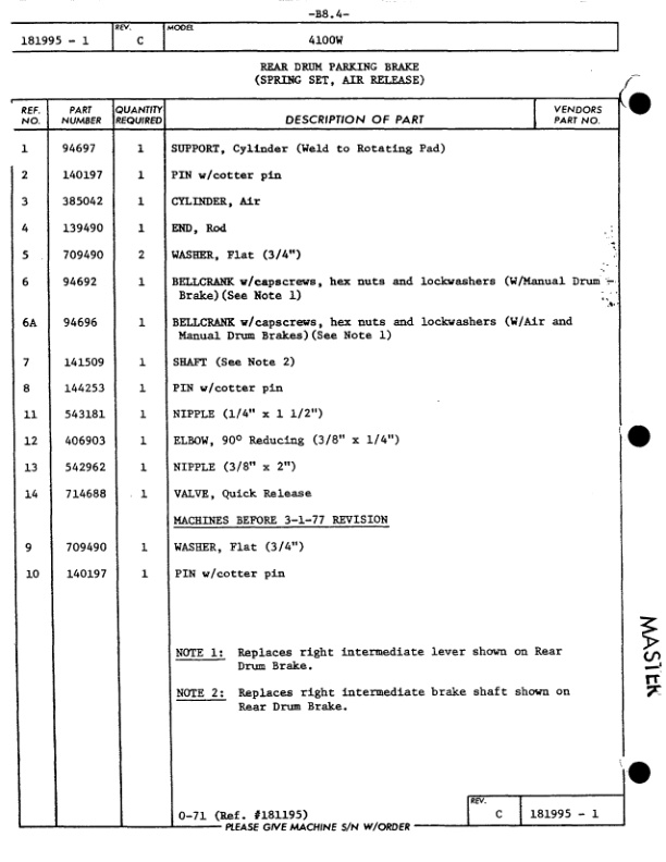 Alternative view of Manitowoc 4100W Crane Parts Manual 41657 2007