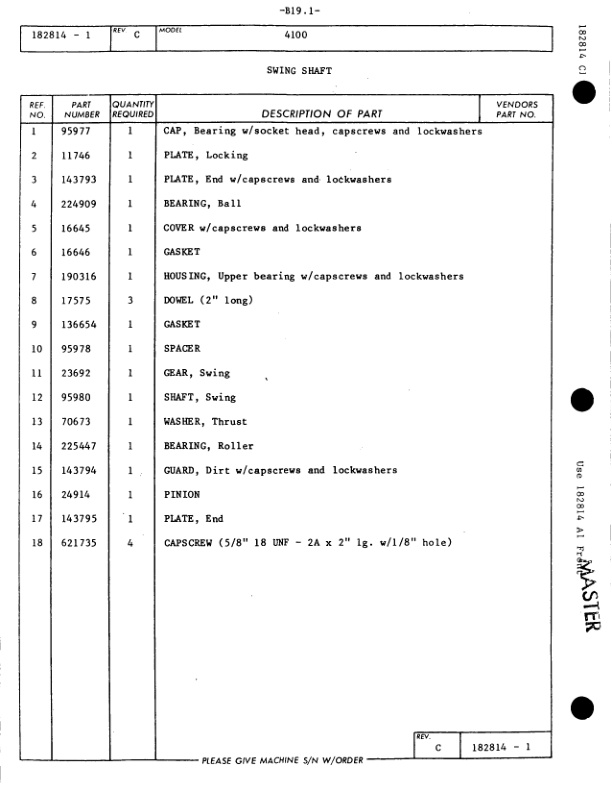 Alternative view of Manitowoc 4100W Crane Parts Manual 41712 2007