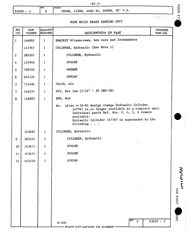 Alternative view of Manitowoc 4100W Crane Parts Manual 41766 2014
