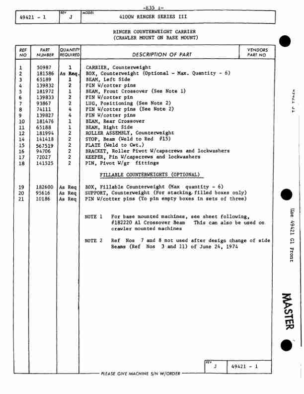 Alternative view of Manitowoc 4100W RINGER Crane Parts Manual 10156 2015