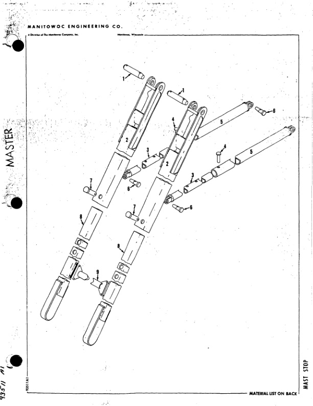 Alternative view of Manitowoc 4100W S2 RINGER Crane Parts Manual 10107 2008