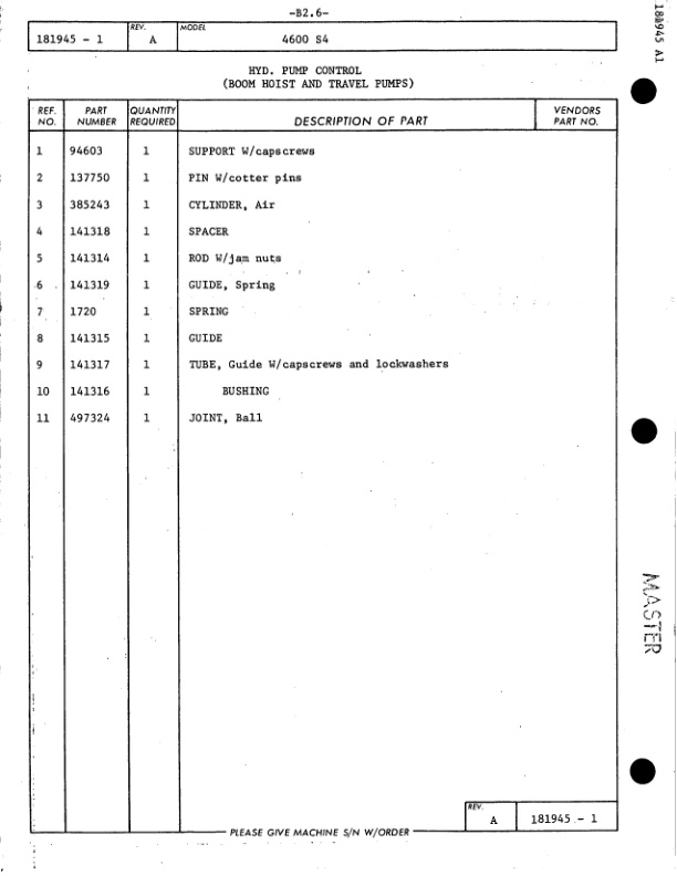 Alternative view of Manitowoc 4600 Crane Parts Manual 460034 2006