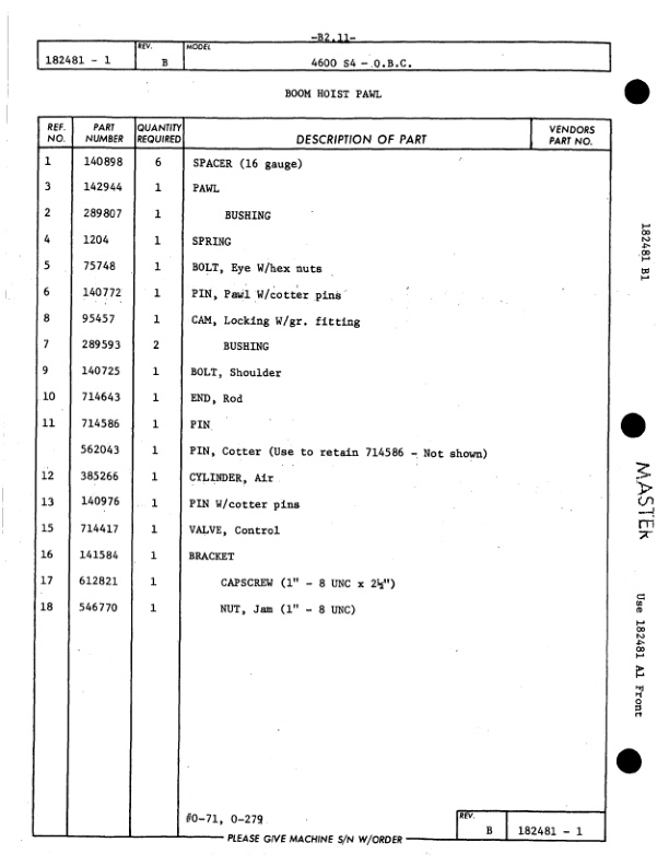 Alternative view of Manitowoc 4600 Crane Parts Manual 460037 2007