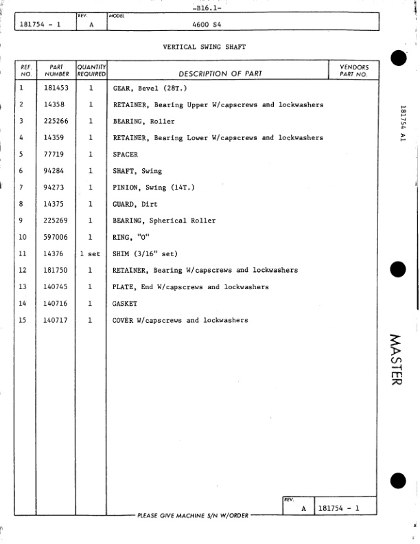 Alternative view of Manitowoc 4600 Crane Parts Manual 460061 2007
