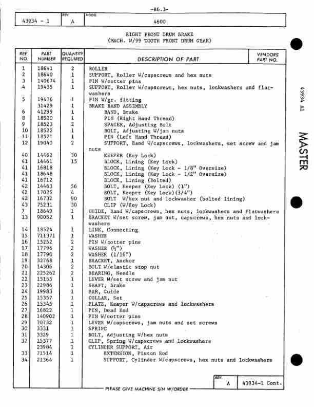 Alternative view of Manitowoc 4600 Crane Parts Manual 46131 2010
