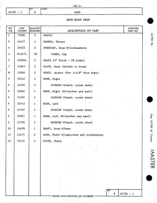 Alternative view of Manitowoc 4600 Crane Parts Manual 46157 2013