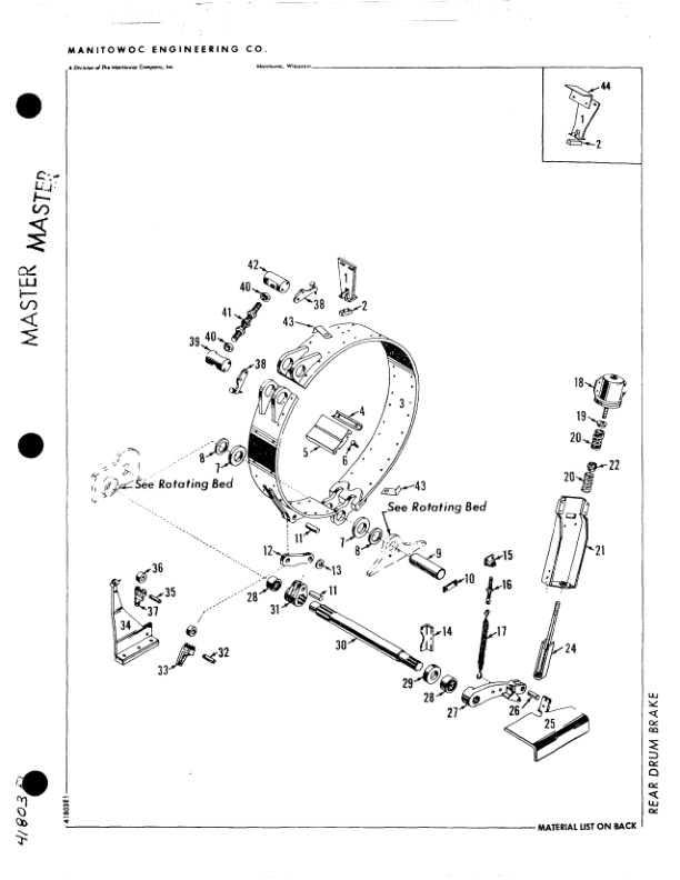 Alternative view of Manitowoc 4600 Crane Parts Manual 46158 2017