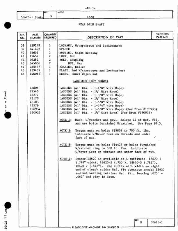 Manitowoc 4600 Crane Parts Manual 46165 2005 2 Manitowoc 4600 Crane Parts Manual 46165 2005-2