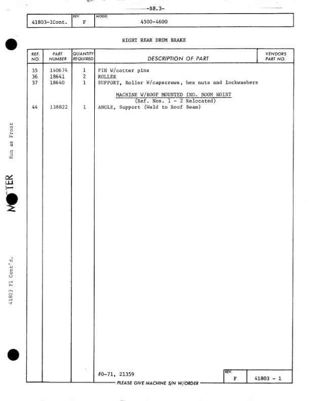 Alternative view of Manitowoc 4600 Crane Parts Manual 46166 2018