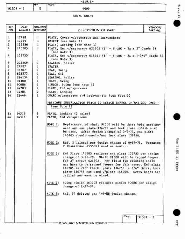 Alternative view of Manitowoc 4600 Crane Parts Manual 46248 2007