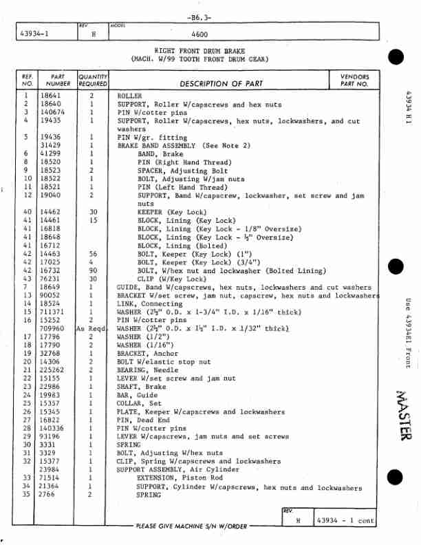 Alternative view of Manitowoc 4600 Crane Parts Manual 46253 2006