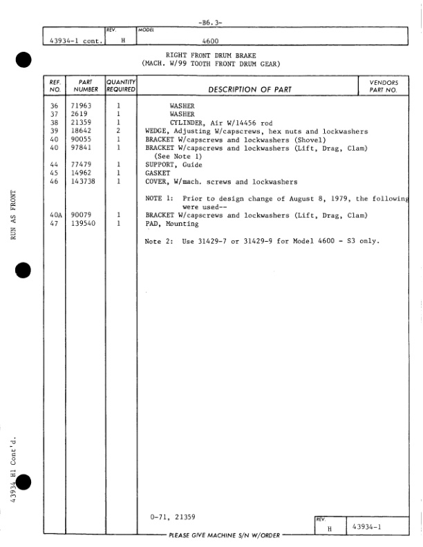 Alternative view of Manitowoc 4600 Crane Parts Manual 46256 2008