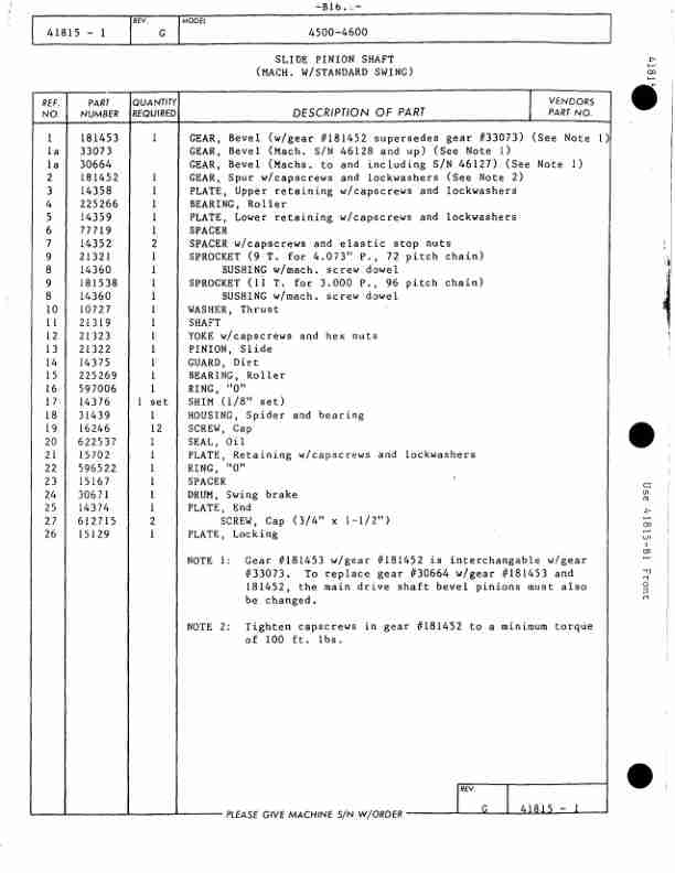 Alternative view of Manitowoc 4600 Crane Parts Manual 46274 2008