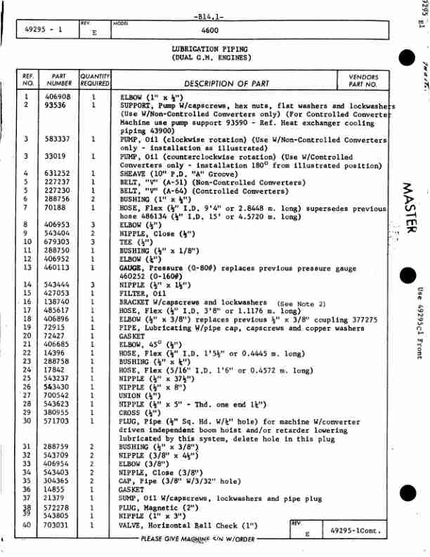 Alternative view of Manitowoc 4600 Crane Parts Manual 46316 2018