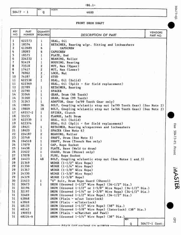 Alternative view of Manitowoc 4600 Crane Parts Manual 46409 2008