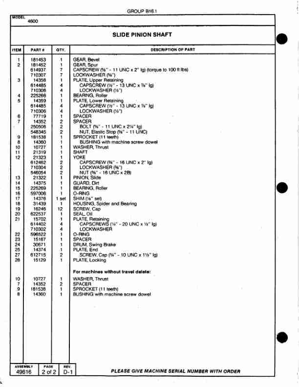Alternative view of Manitowoc 4600 Crane Parts Manual 46426 2015