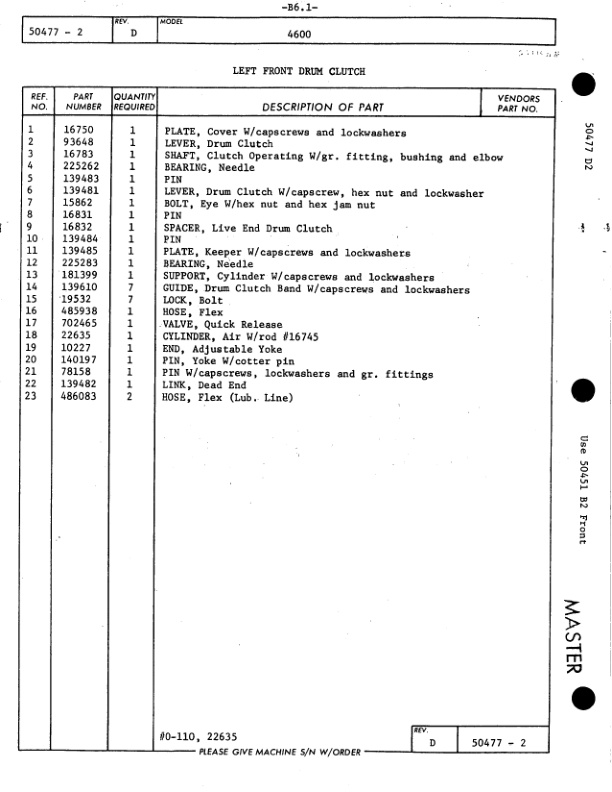 Alternative view of Manitowoc 4600 Crane Parts Manual 46565 2006