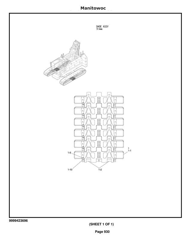 Manitowoc 8000-1 Crane Parts Manual 8000 2014 3 Manitowoc 8000-1 Crane Parts Manual 8000 2014-3