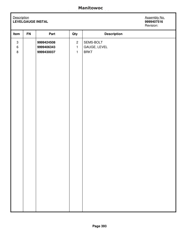 Manitowoc 8000 Crane Parts Manual 8501000 2010 2 Manitowoc 8000 Crane Parts Manual 8501000 2010-2