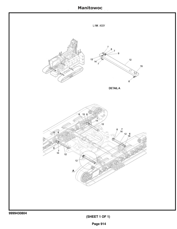 Manitowoc 8500E-1 Crane Parts Manual 8500E 2015 3 Manitowoc 8500E-1 Crane Parts Manual 8500E 2015-3