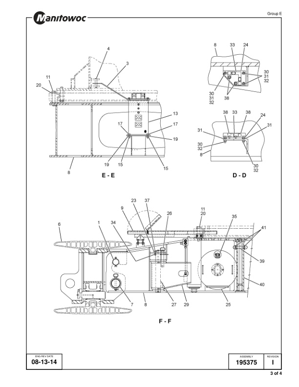 Alternative view of Manitowoc 999 Crane Parts Manual 9991361 1999
